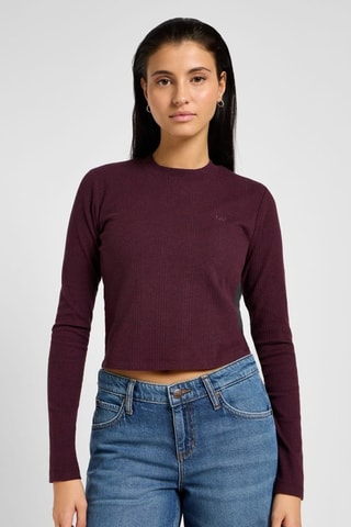 Crop top Velvet - Rood
