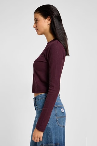 Crop top Velvet - Rood
