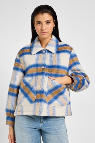 Wollen Jasje - Wit, blauw en bruin