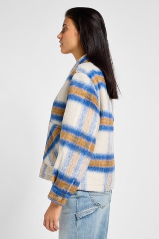 Wollen Jasje - Wit, blauw en bruin