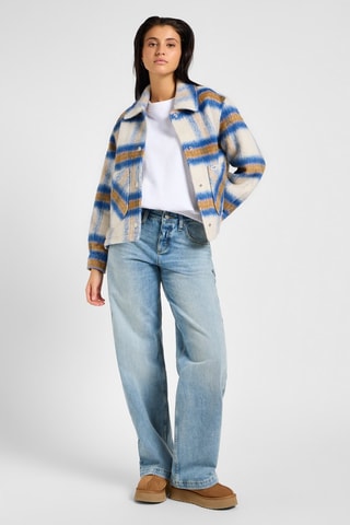 Wollen Jasje - Wit, blauw en bruin