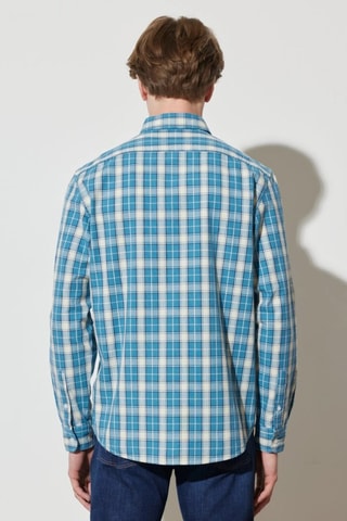 Overhemd - Wit en blauw