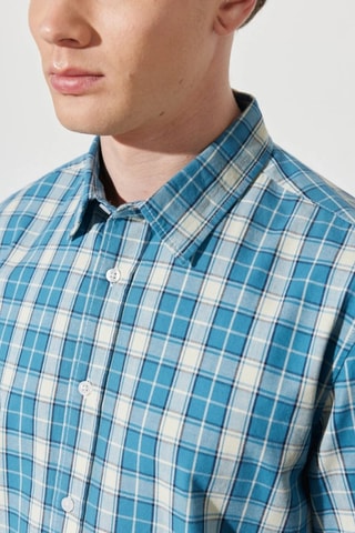 Overhemd - Wit en blauw