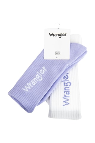 2 paar sokken - Wit en paars