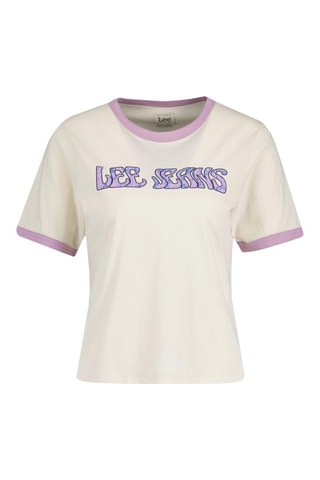 T-shirt Chiffon - Wit, blauw en roze
