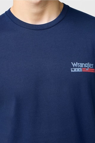 T-shirt Americana - Rood en blauw