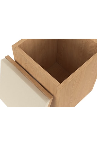 Tavolino allungabile Tania e 4 pouf - 100 x 55/110 x 39/51 cm