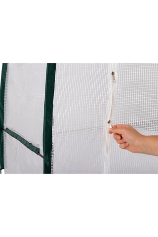 Serra da terrazza mezzaluna per protezione invernale - 200 x 80 x 170 cm