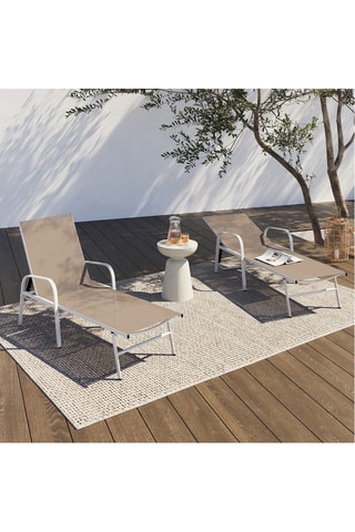 2 sdraio inclinabili - Beige