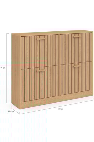 Scarpiera 4 sportelli Faustine - 100 x 23,5 x 80 cm