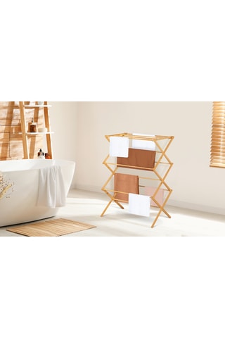 Stendibiancheria a fisarmonica 3 livelli in bambù