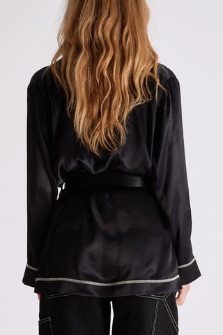 Kimono Milena - Negro y crudo