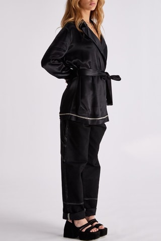 Kimono Milena - Negro y crudo