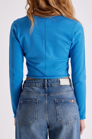 Cárdigan corto Roxanne - Azul eléctrico