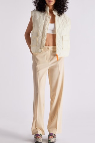 Pantalón de tiro alto Fara - Beige