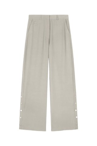 Pantalón de tiro alto unisex Ariane - Gris claro
