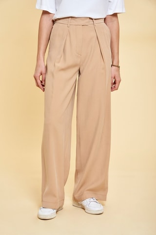 Pantalón de tiro alto Sylvie - Beige