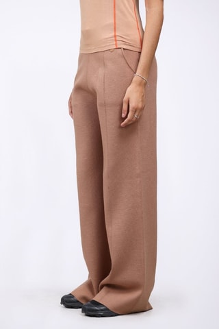 Pantalón de tiro alto Annie - Marrón claro