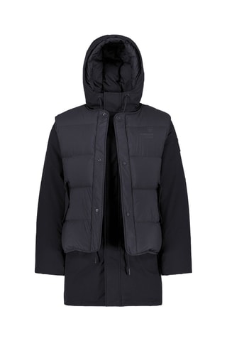 Parka con capucha y chaleco Marcus - Negro