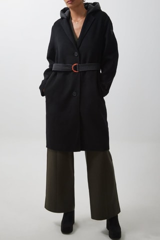 Abrigo de lana Aurelia - Negro