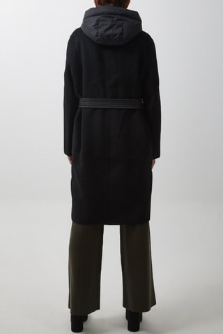 Abrigo de lana Aurelia - Negro