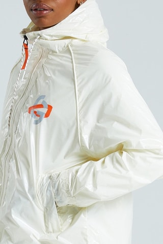 Cortavientos con capucha Olivia - Blanco