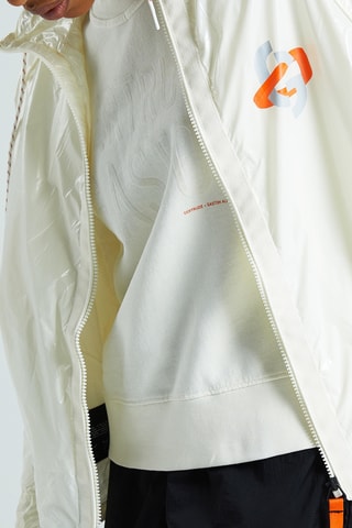 Cortavientos con capucha Olivia - Blanco