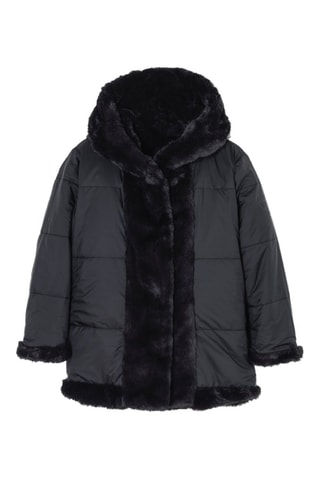 Chaqueta reversible con capucha Little Fortunee - Negro