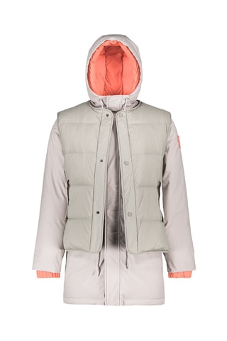 Chaqueta con capucha y chaleco Marcus - Gris y rosa