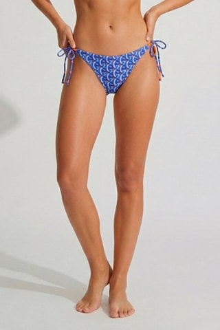 Braga de bikini Malika - Azul marino y naranja