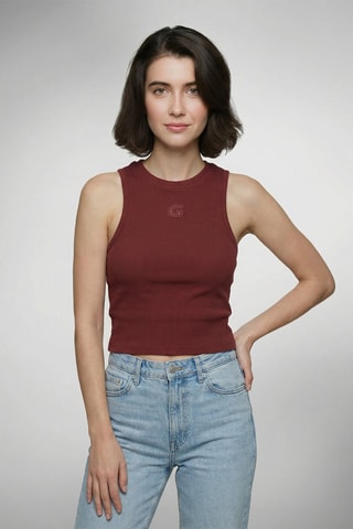 Crop top Maddie - Burdeos