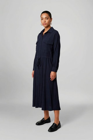 Vestido camisero Karine - Azul noche