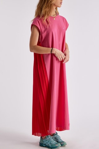 Lange Jurk Ambre - Donkerroze en Rood