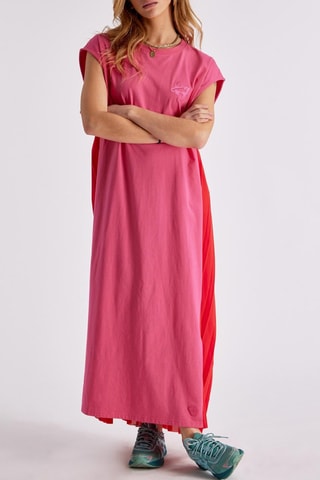 Lange Jurk Ambre - Donkerroze en Rood