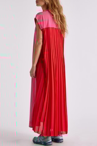 Lange Jurk Ambre - Donkerroze en Rood