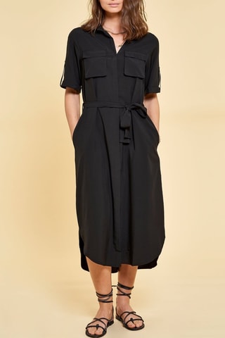 Vestido camisero Vera - Negro