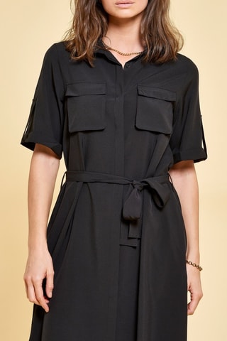 Vestido camisero Vera - Negro