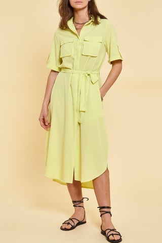 Vestido camisero Vera - Amarillo