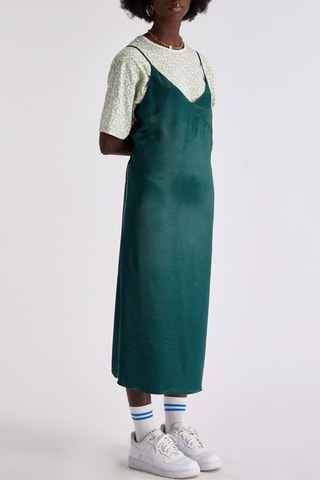 Vestido midi Garance - Verde esmeralda