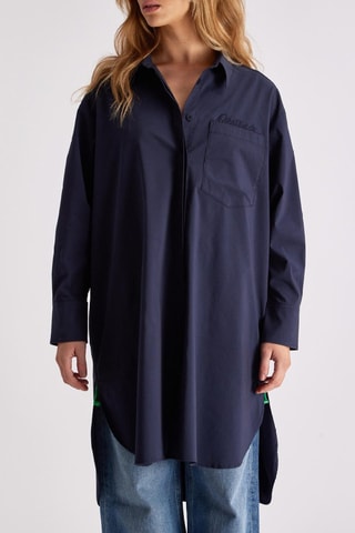 Vestido camisero Ama - Azul noche