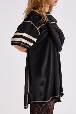 Vestido camiseta Nour - Negro y crudo