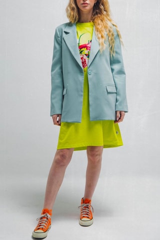 Rechte Jurk Monique - Limoengroen