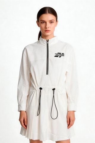 Vestido recto Barbara - Blanco