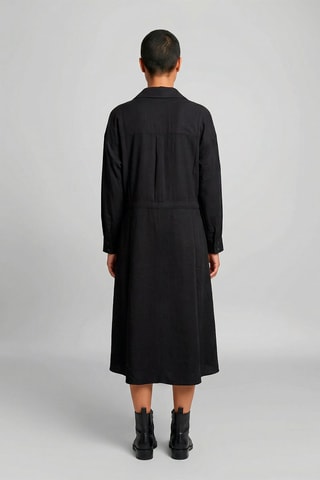 Vestido camisero Karine - Negro