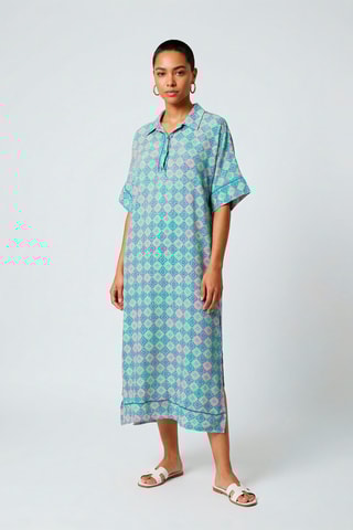 Vestido recto Veronica - Turquesa