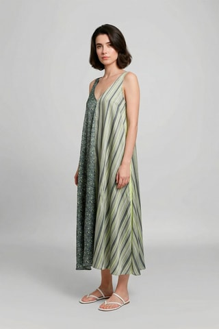 Vestido trapecio Erika - Verde