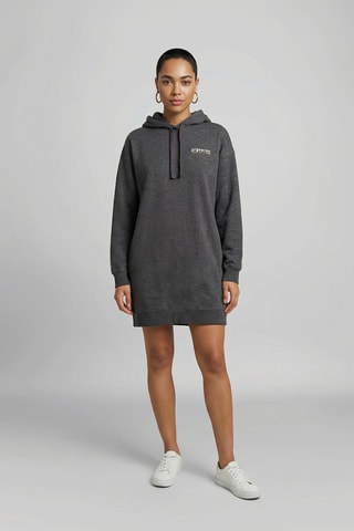 Vestido sudadera con capucha Salome - Antracita jaspeado