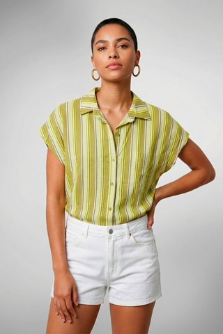 Camisa Valentine - Verde oliva y verde claro