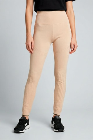 Leggings de tiro alto Marielle - Beige