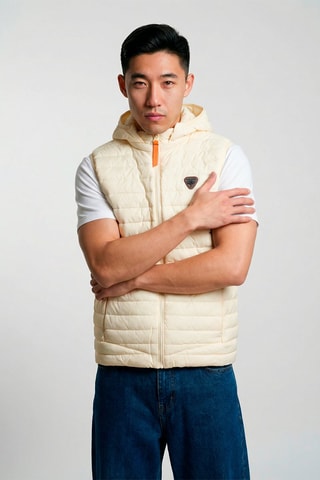 Chaleco con capucha Henri - Blanco